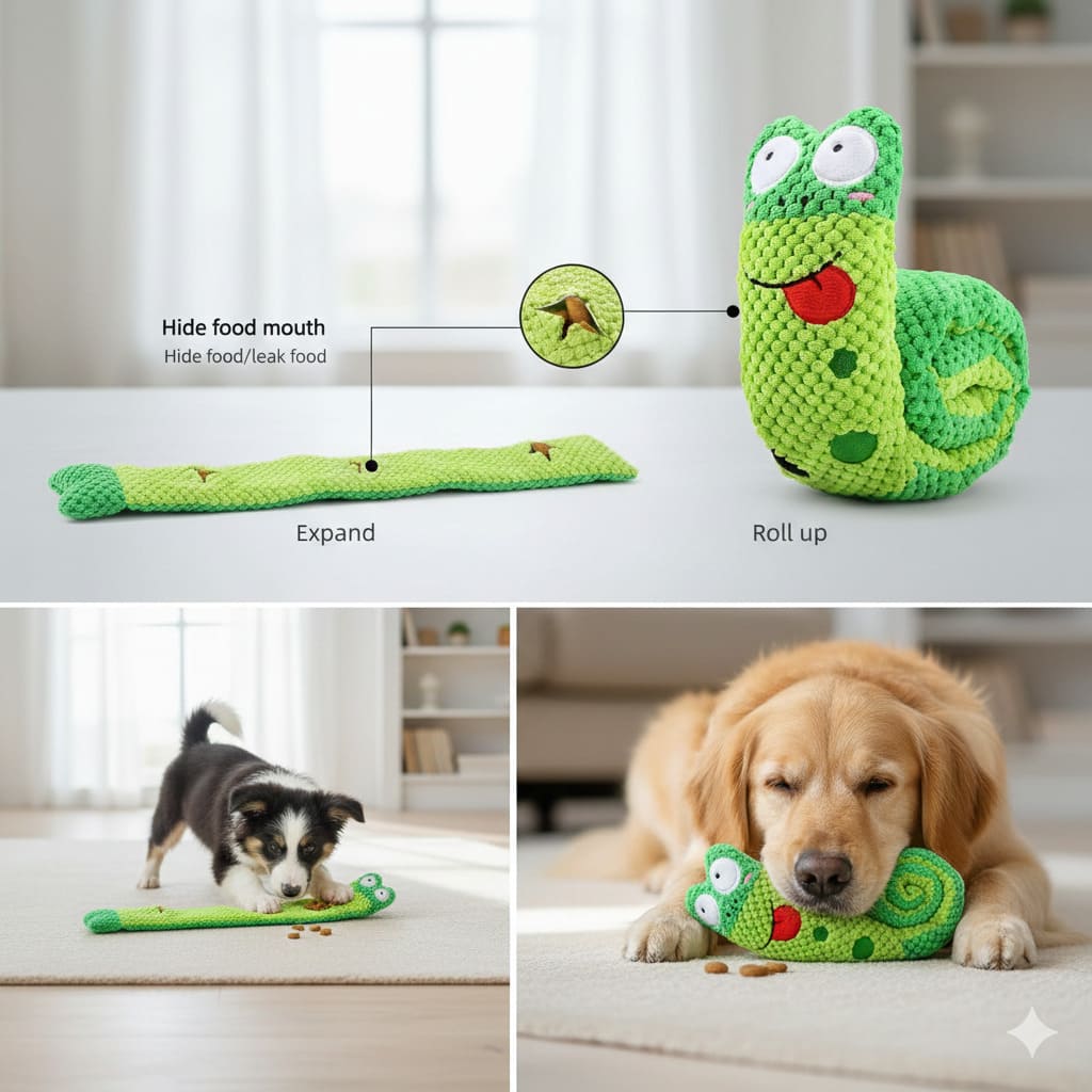 Squeaky Hide-a-Treat Caterpillar